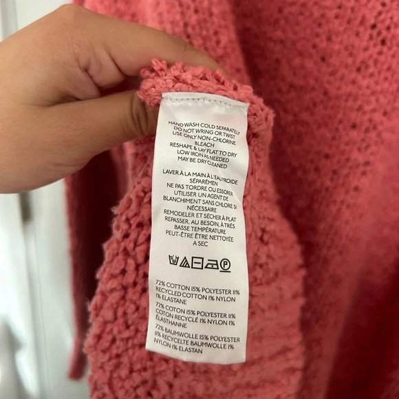 Anthropologie The Need-It Oversized Chunky Knit Mock Neck Sweater Size L - Picture 13 of 15